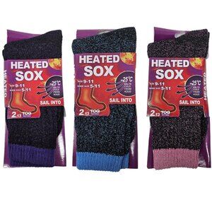 Women Winter Socks Heated Thermal Heavy Duty Crew Warm Socks Size 9-11 3-Pack